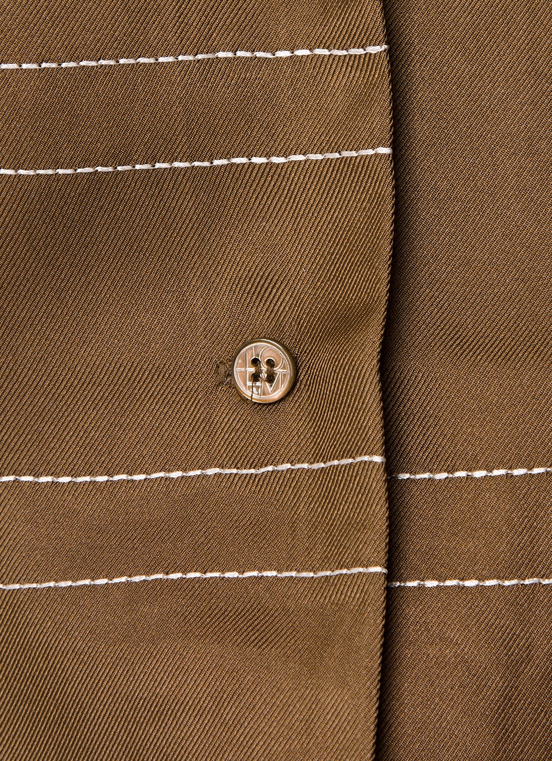 TOTEME Blouse van zijde met grafische print - detail 3 lichtbruin
