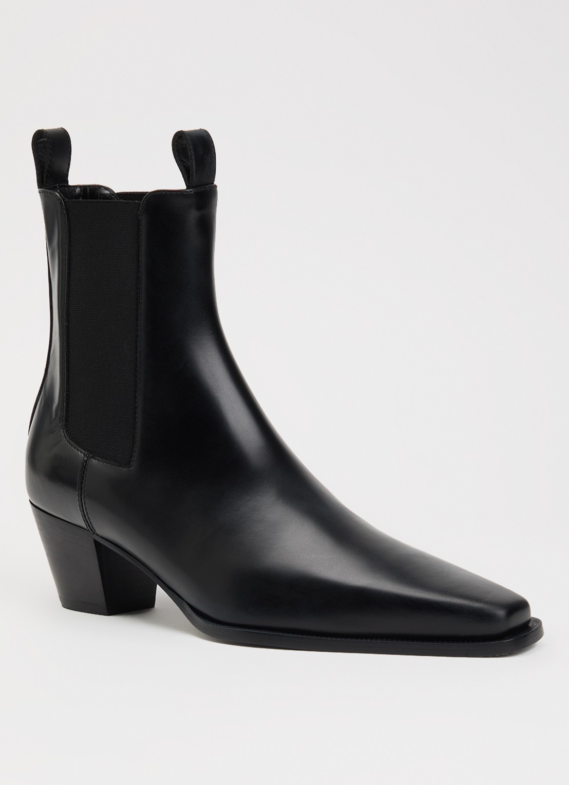 TOTEME Chelsea boot van kalfsleer - voorkant 2 zwart