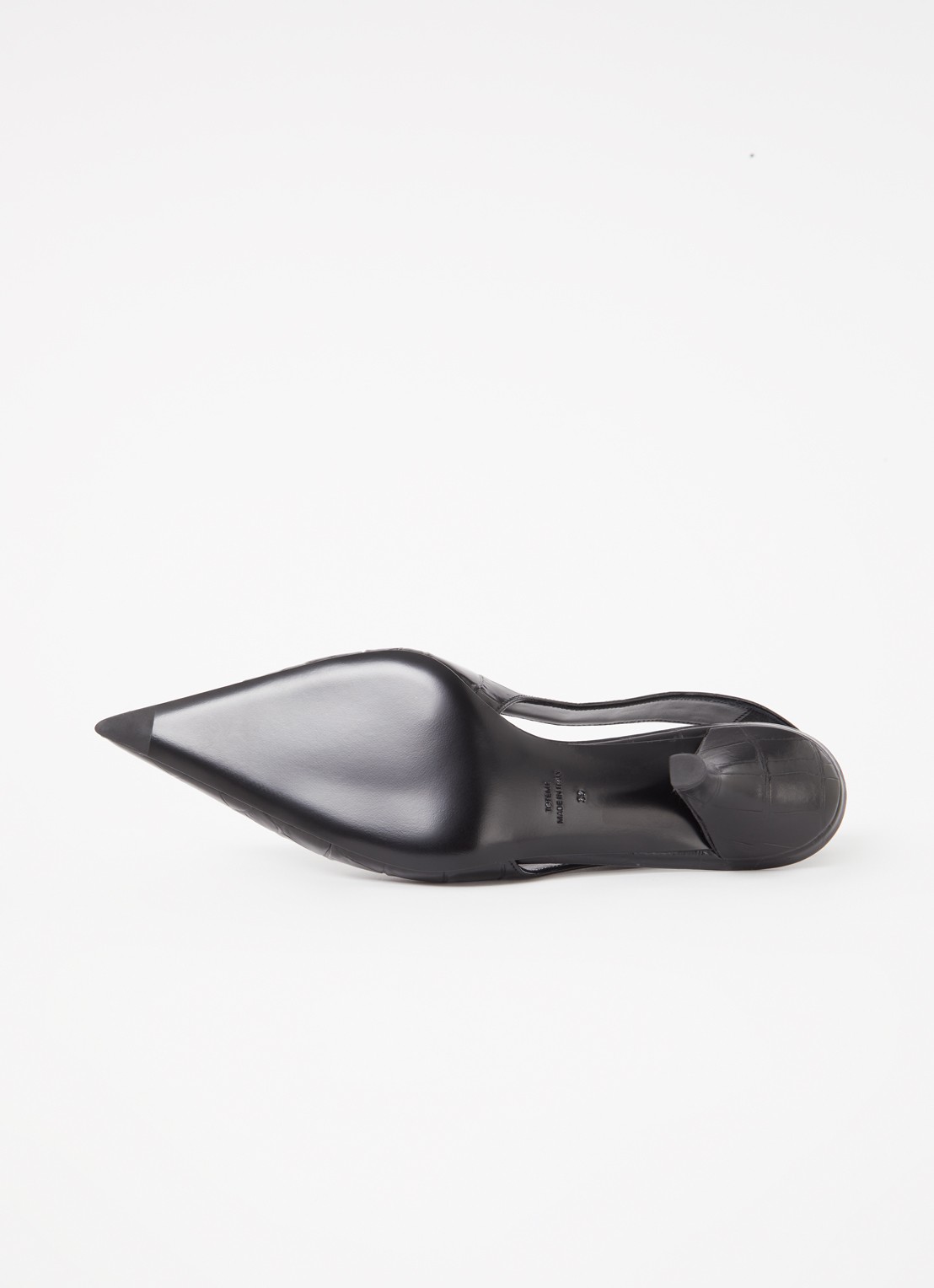 TOTEME Classic slingback van leer met crocostructuur - detail 6 zwart