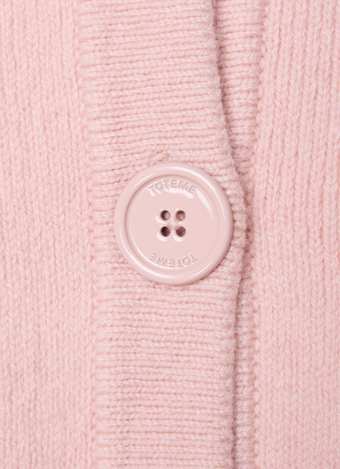 TOTEME Cropped fijngebreid vest met ronde hals - detail 5 oudroze