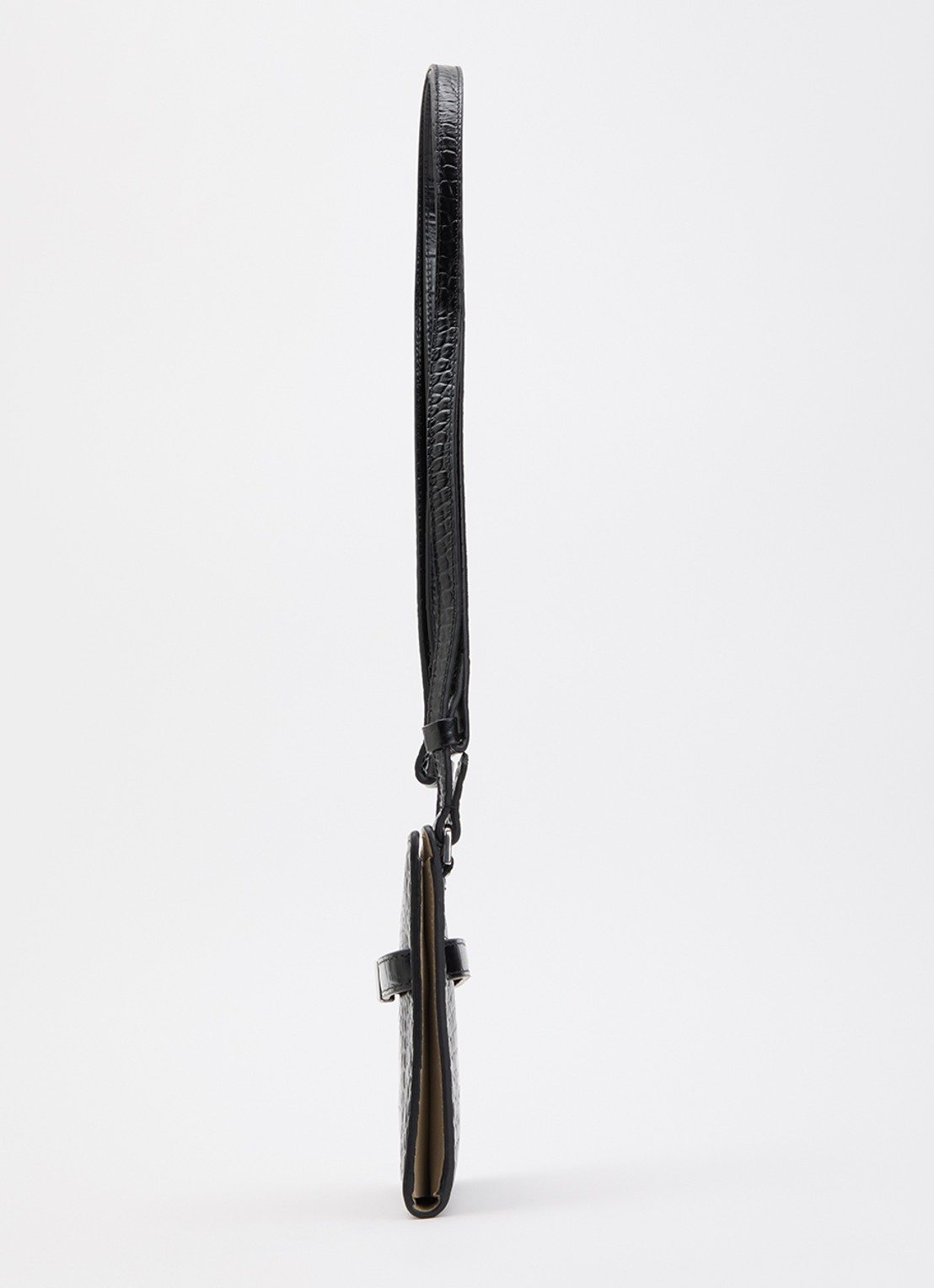 TOTEME Crossbody tas van kalfsleer en cocostructuur - detail 3 zwart