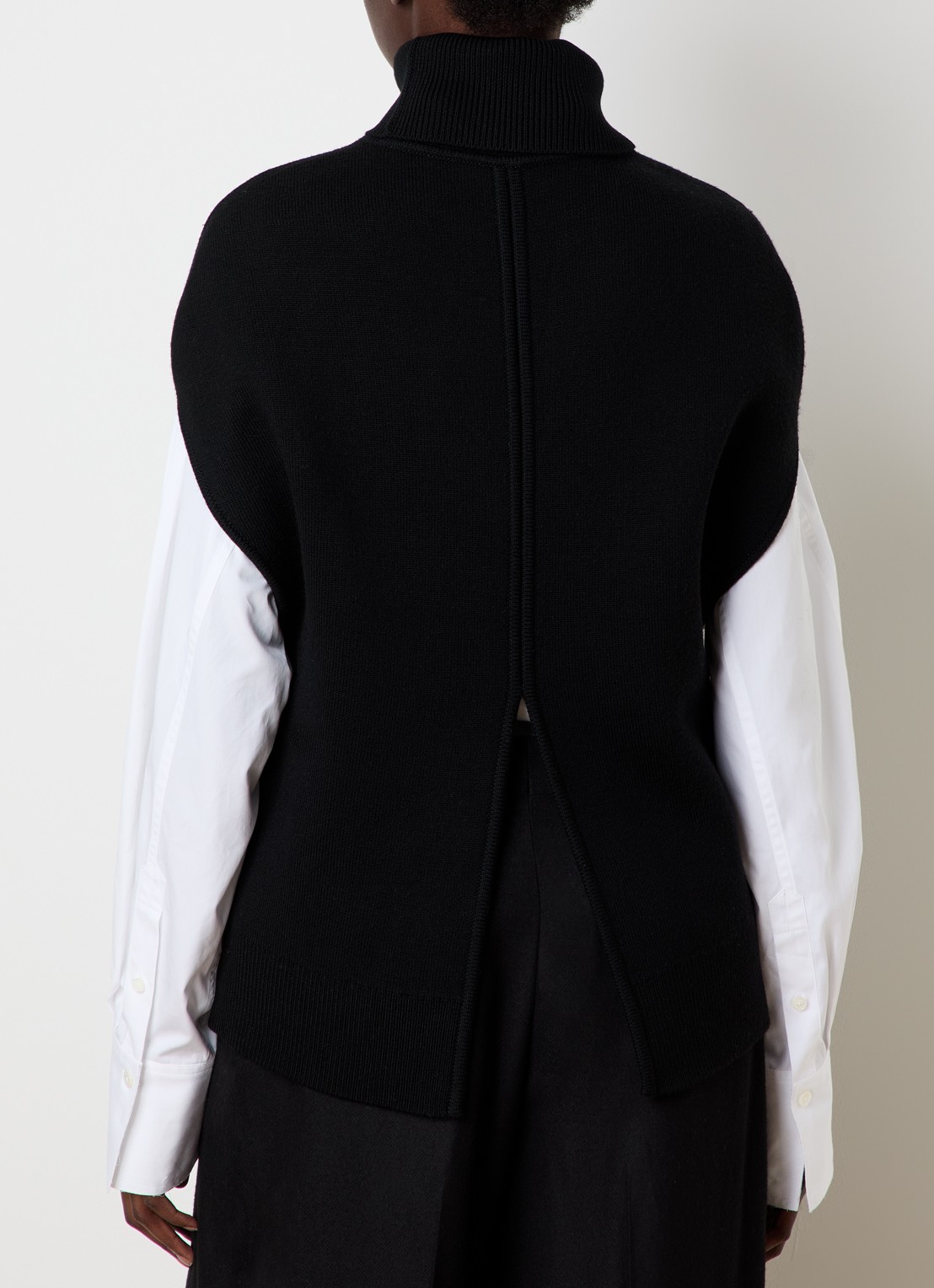 TOTEME Gilet in wolblend met split - achterkant 3 zwart