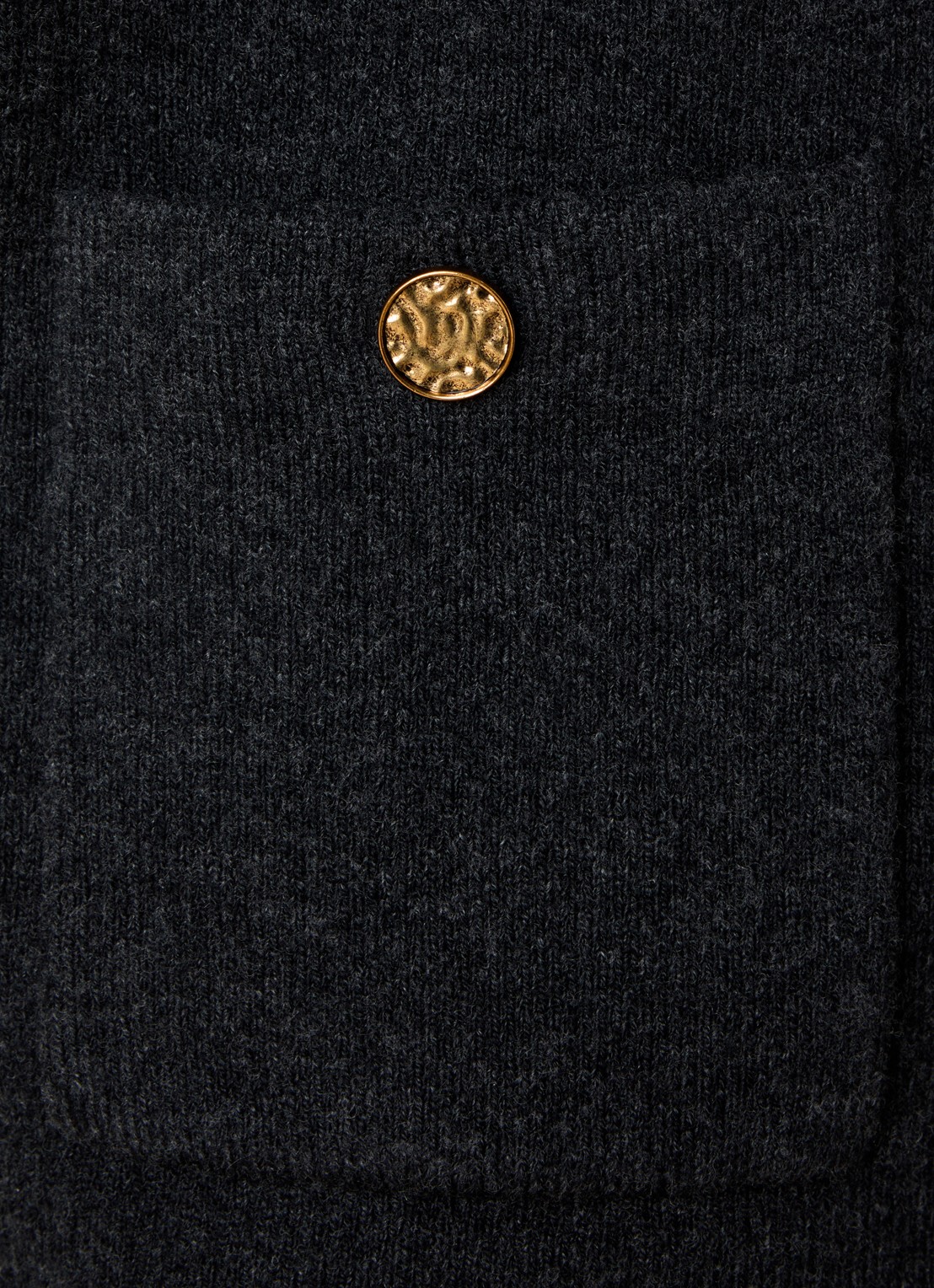 TOTEME Grofgebreid vest in wolblend met opgestikte zakken - detail 3 middengrijs
