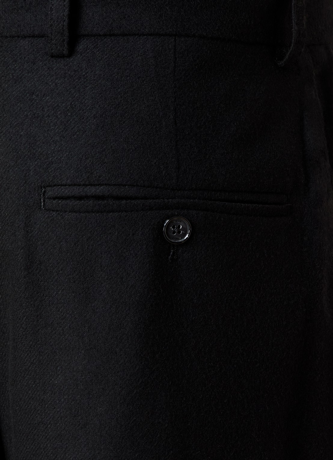 TOTEME High waist wide fit pantalon van wol met steekzakken - detail 5 zwart