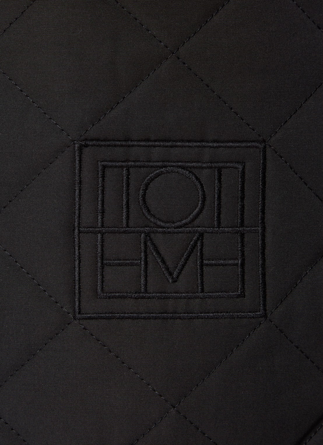 TOTEME Jas in  katoenblend met quilt patroon en logoborduring - detail 6 zwart