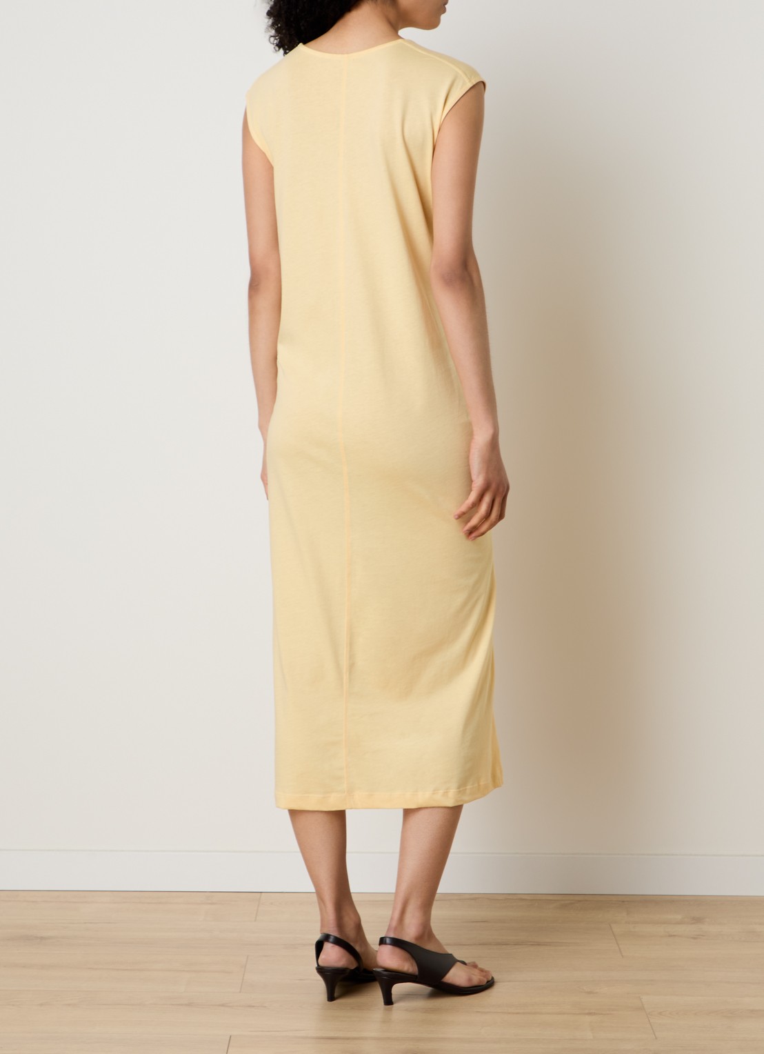 TOTEME Maxi jurk met geknoopt detail van jersey - achterkant 3 gebroken wit