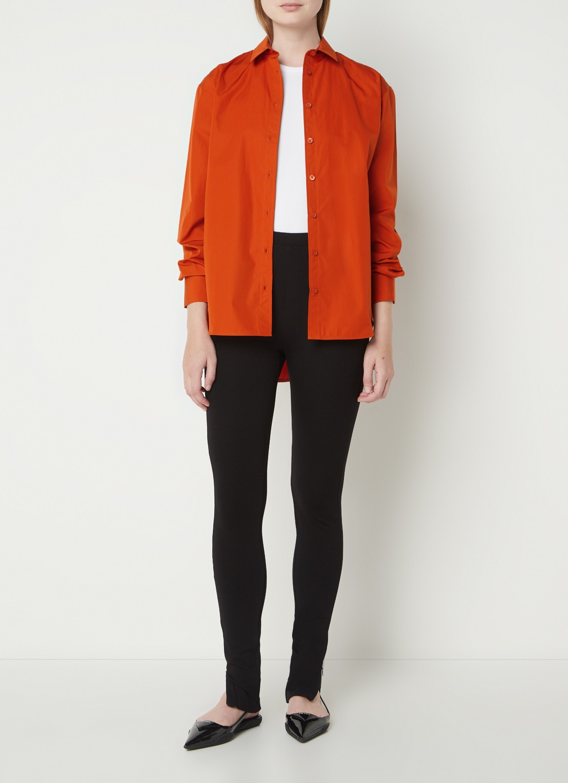 TOTEME Mid waist legging met ritsdetail - voorkant 3 zwart