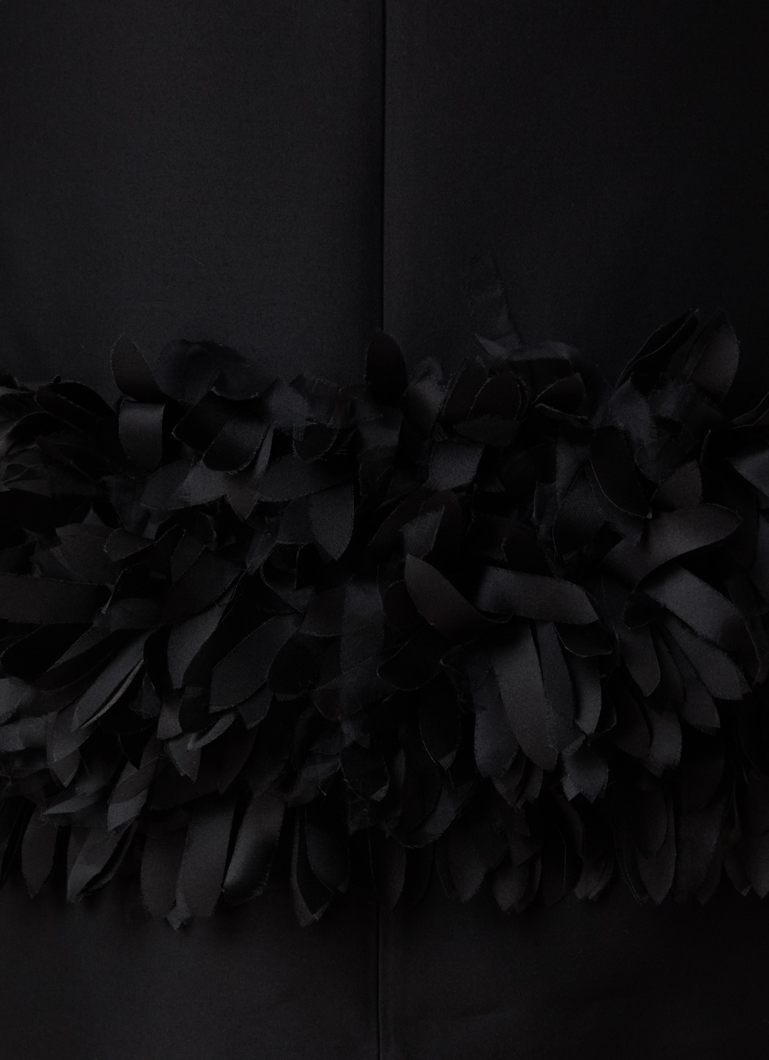 TOTEME Midi rok in zijdeblend met franjes - detail 3 zwart