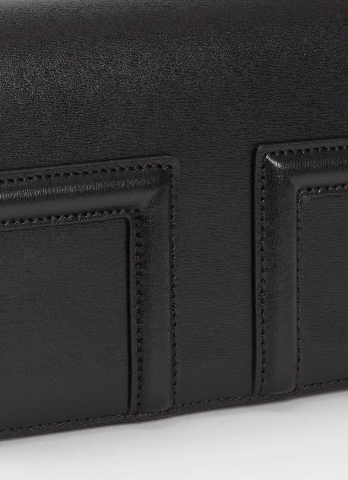 TOTEME Mini T-flap handtas van leer - detail 4 zwart