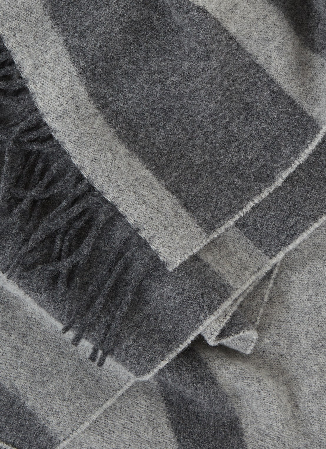 TOTEME Monogram sjaal van wol 200 x 50 cm - detail 4 grijs