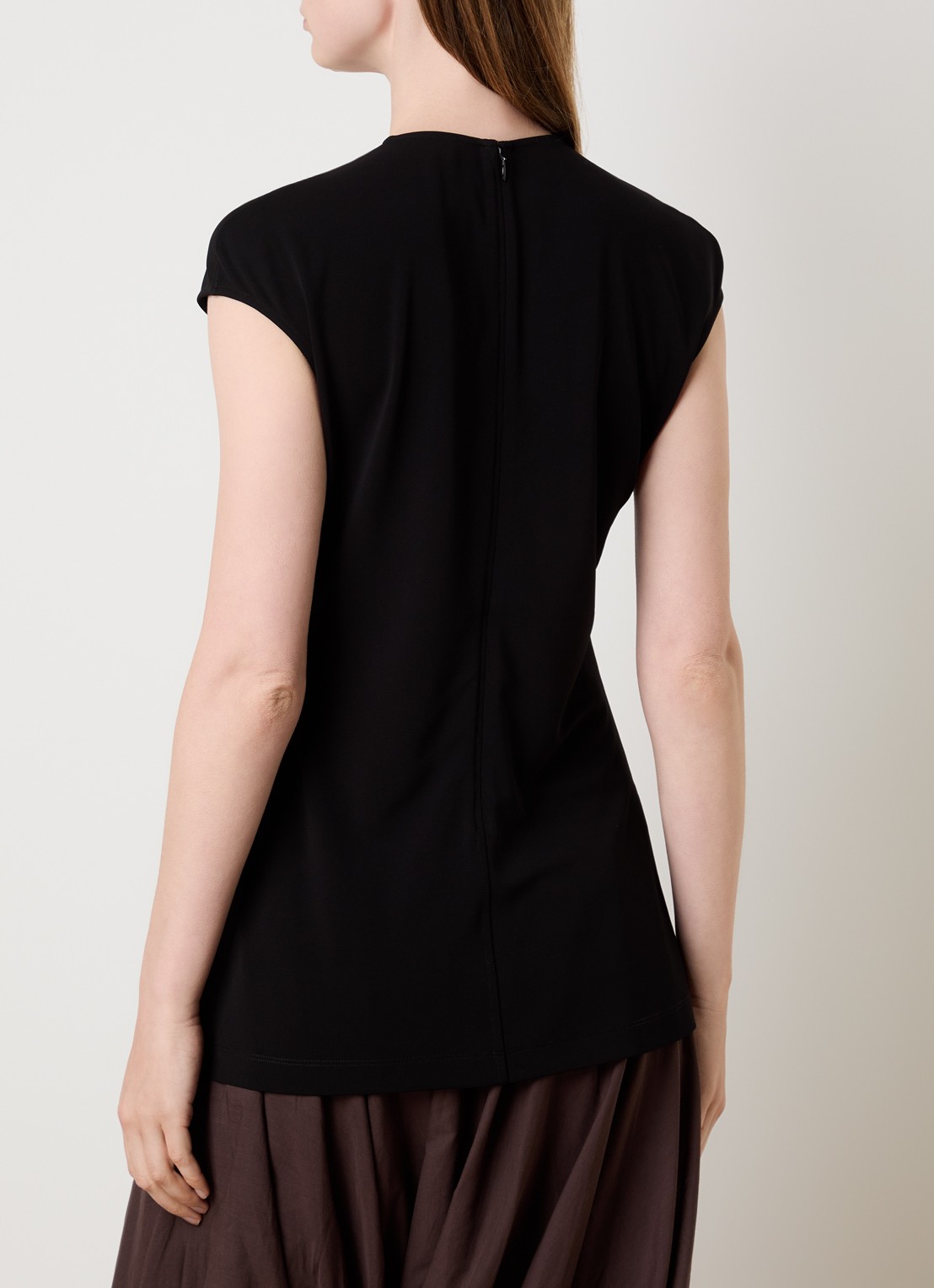 TOTEME Mouwloze top met stretch - achterkant 5 zwart