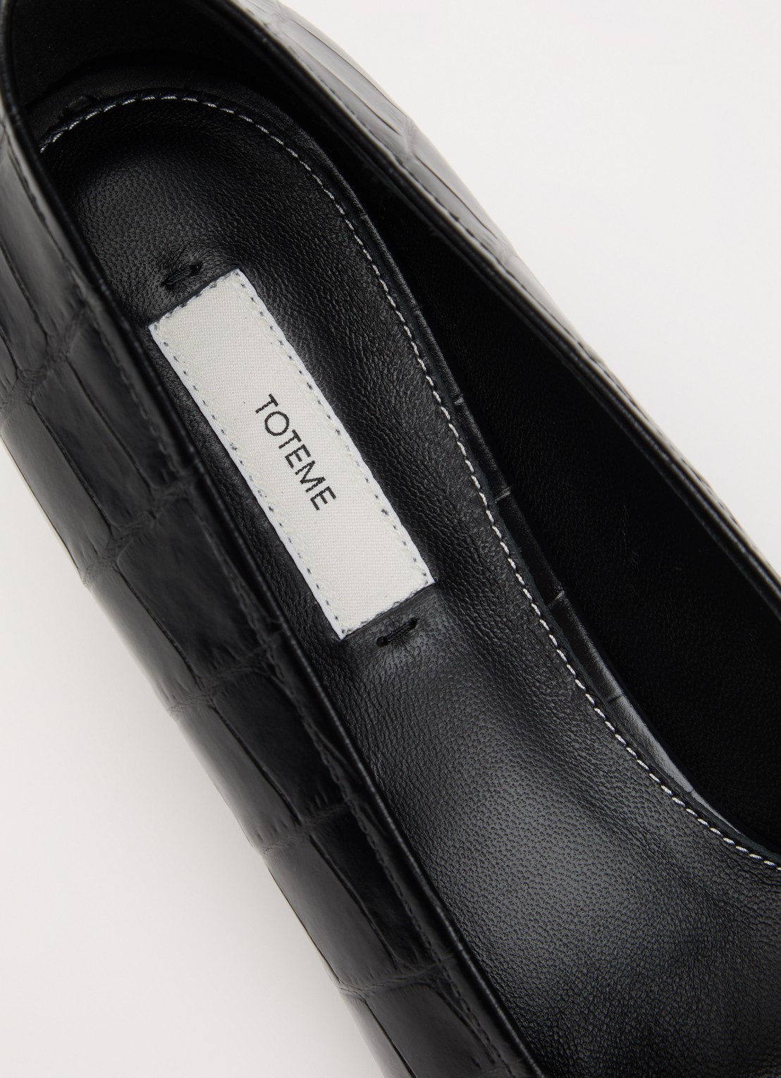 TOTEME Pump van leer - detail 4 zwart