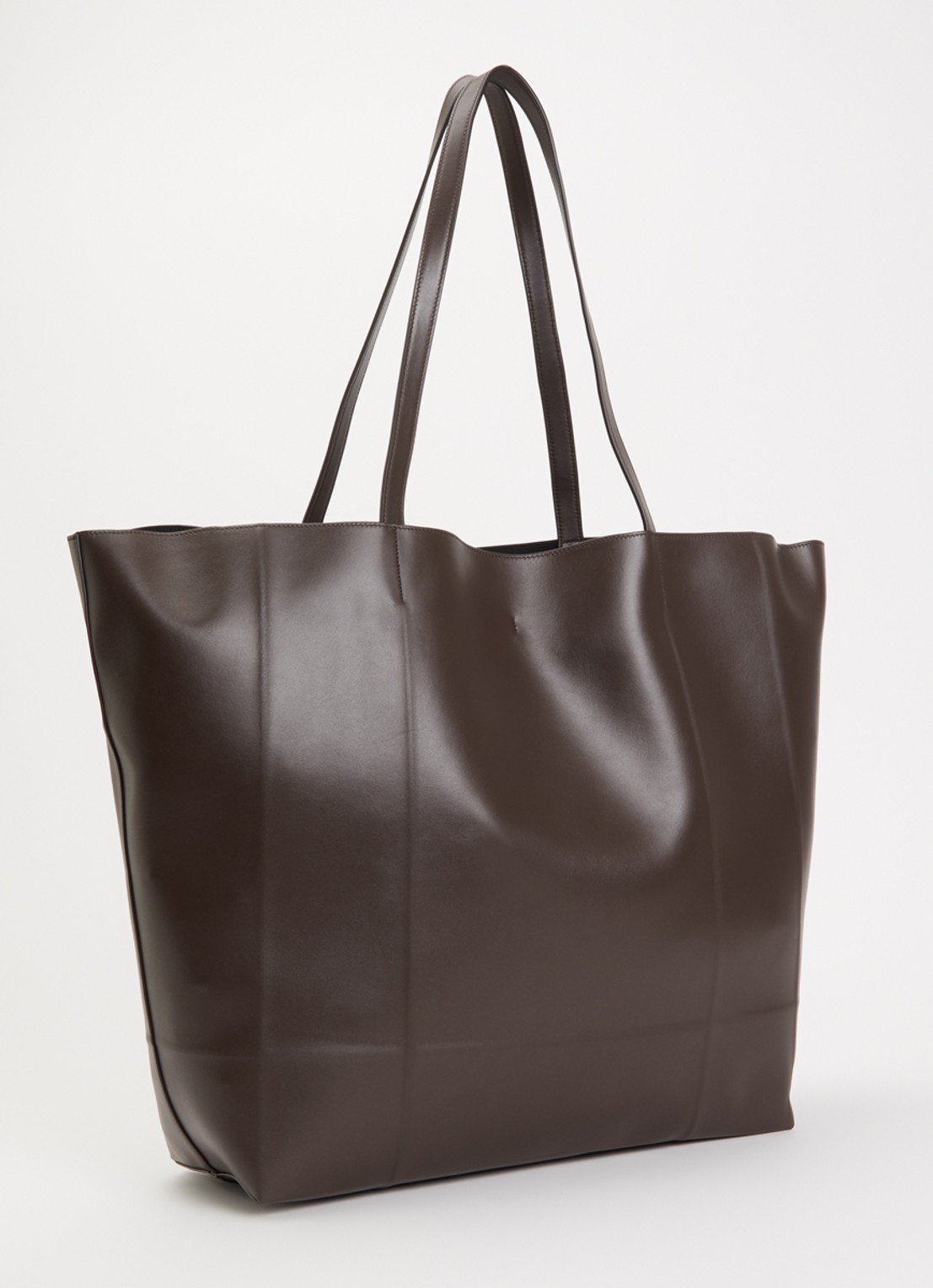 TOTEME Roam shopper van leer - achterkant 6 donkerbruin