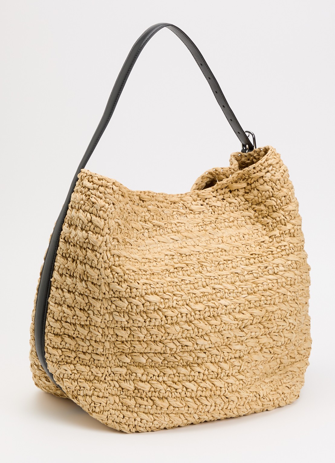 TOTEME Shopper met details van leer - achterkant beige
