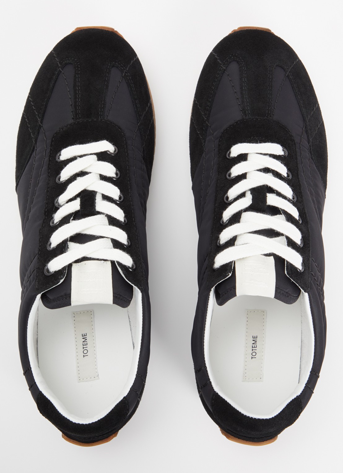 TOTEME Sport sneaker met details van suède - detail 3 zwart
