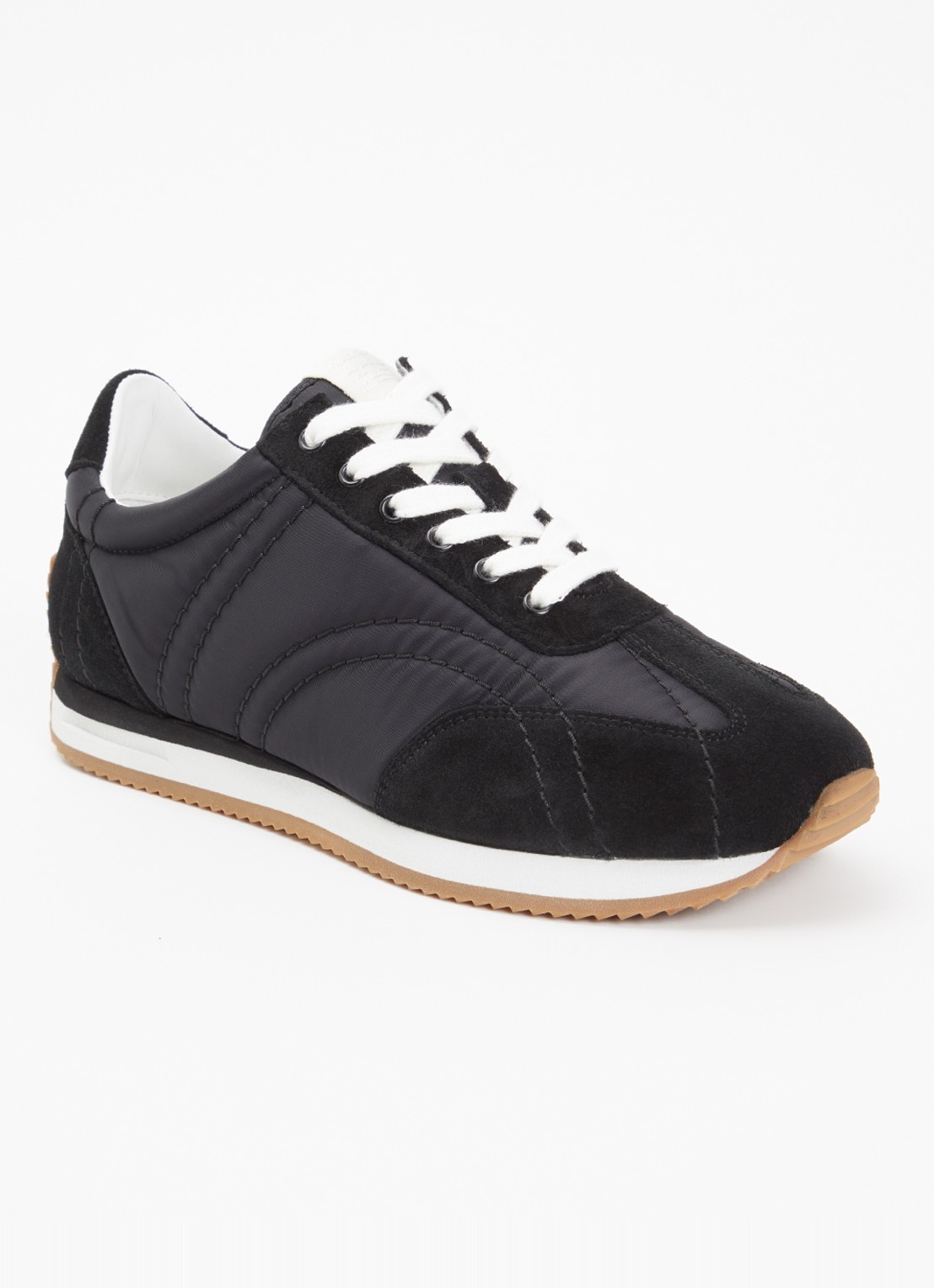 TOTEME Sport sneaker met details van suède - voorkant 6 zwart