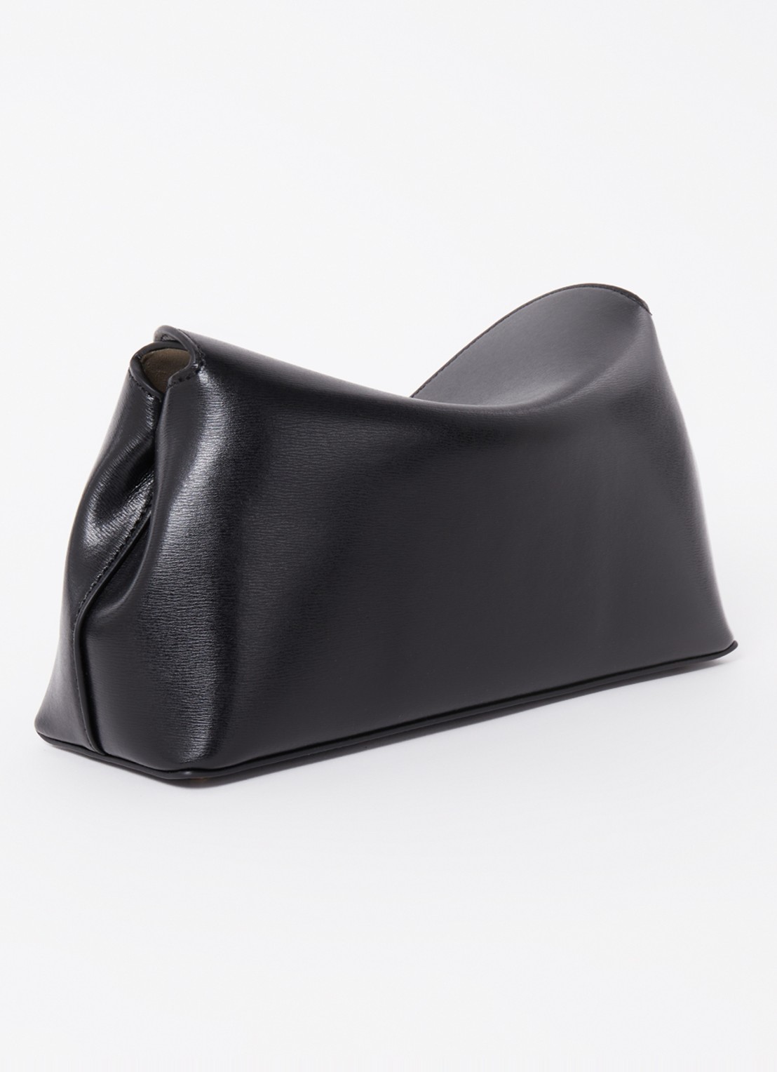 TOTEME T-Lock clutch van leer - achterkant 6 zwart
