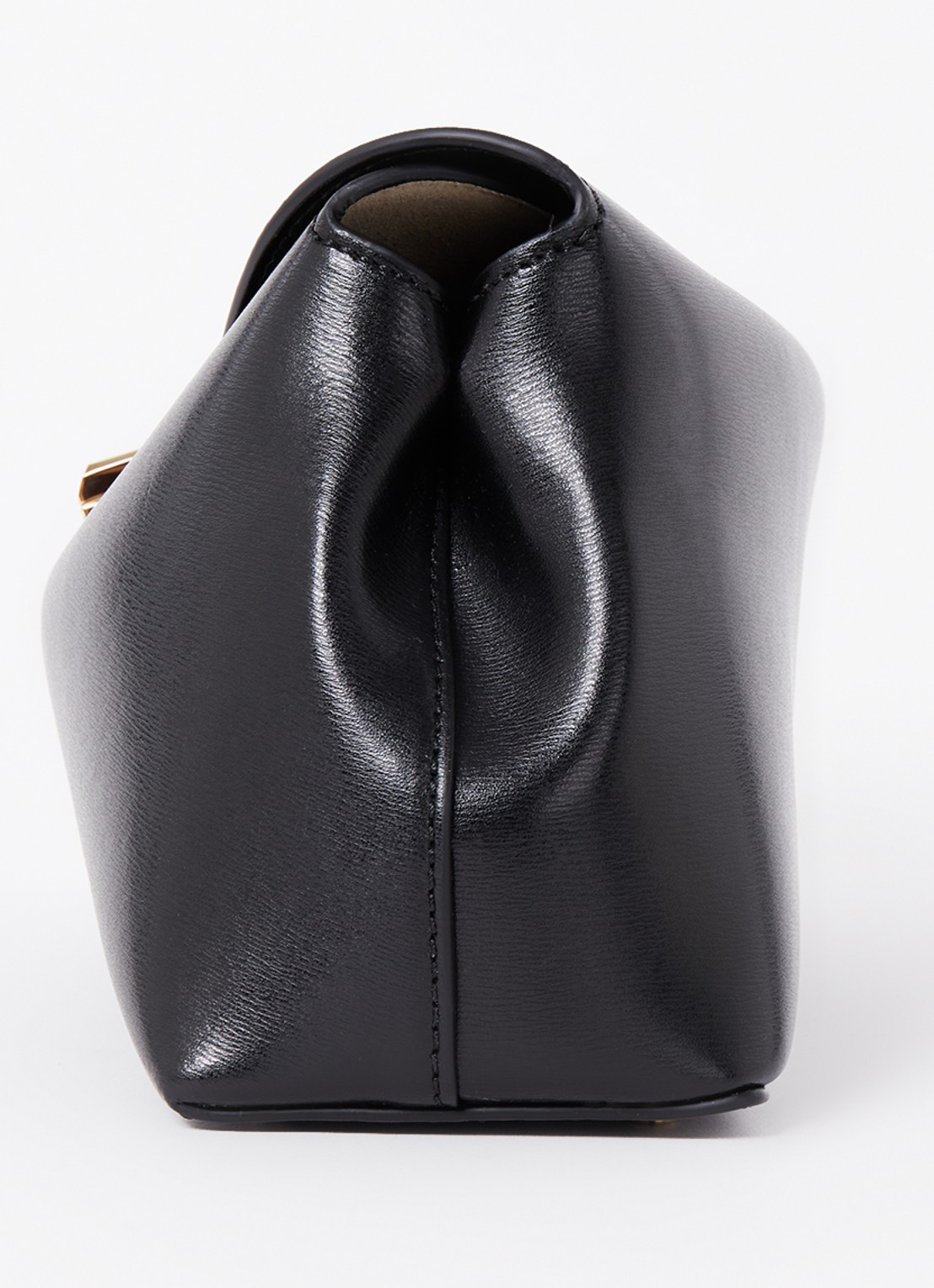 TOTEME T-Lock clutch van leer - detail 4 zwart