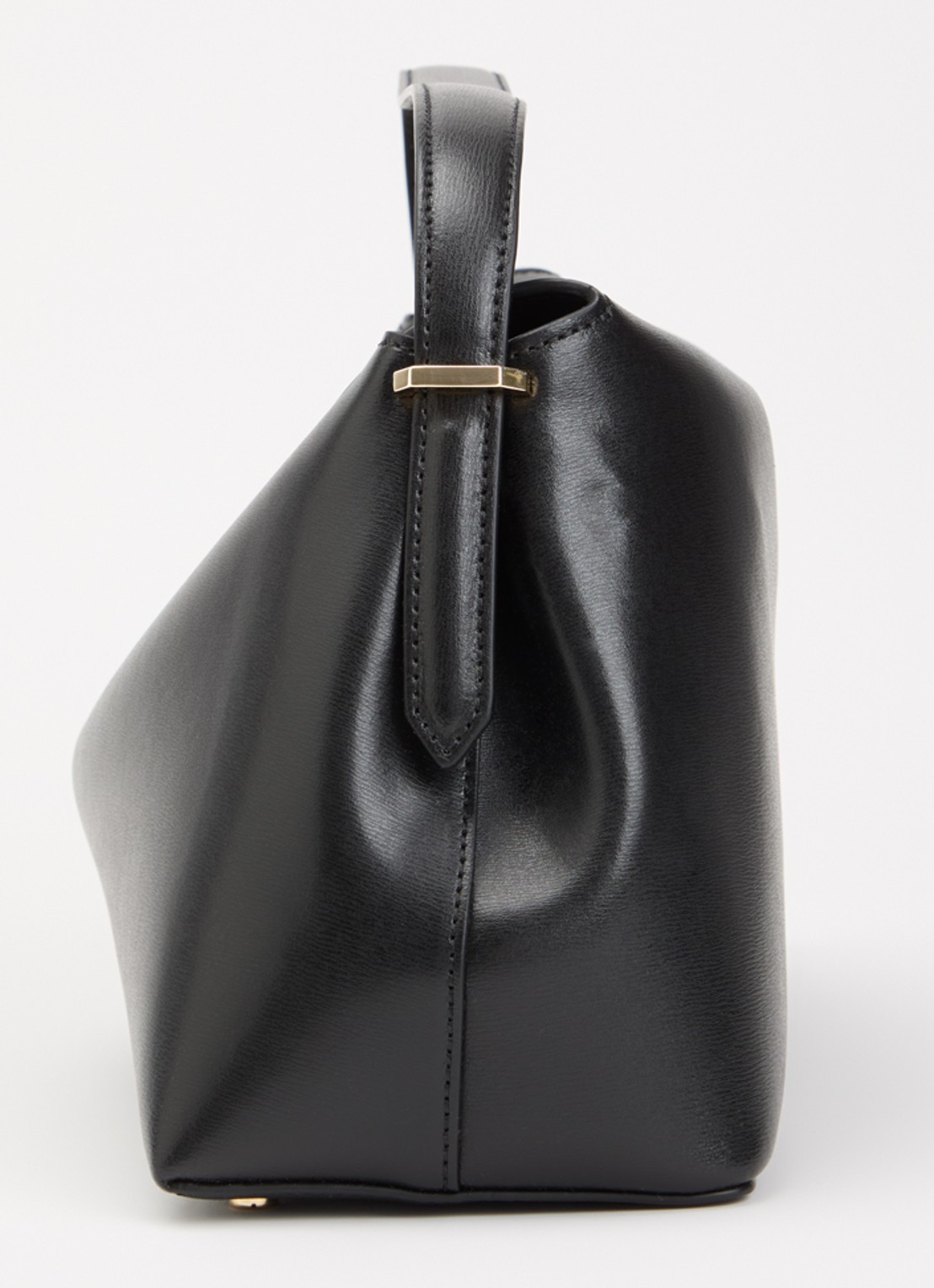 TOTEME T-Lock handtas van leer met afneembare schouderriem - detail 3 zwart
