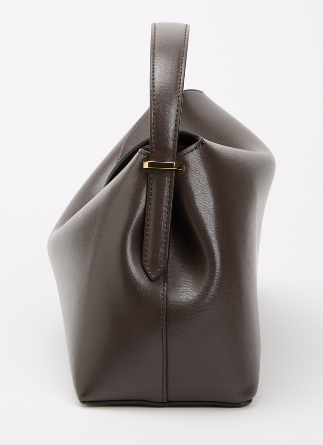 TOTEME T-Lock handtas van leer met afneembare schouderriem - detail 3 bruin