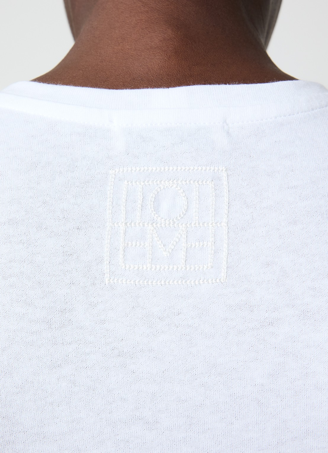 TOTEME T-shirt met ronde hals - detail 4 wit