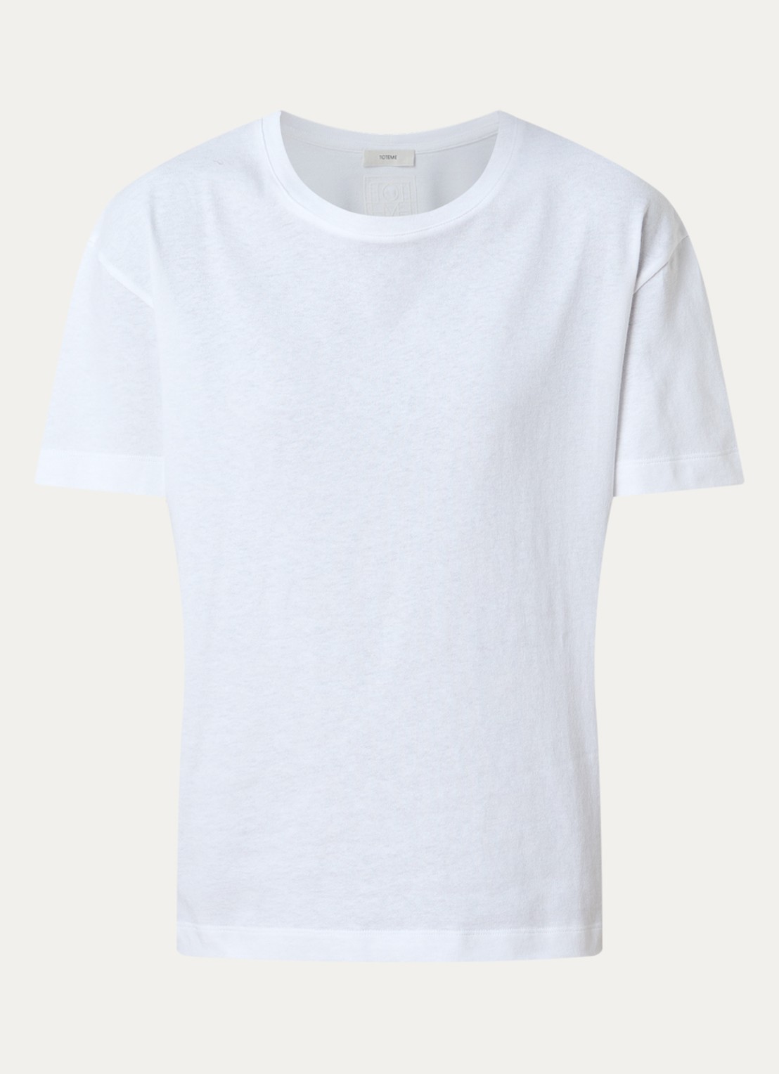 TOTEME T-shirt met ronde hals - voorkant wit