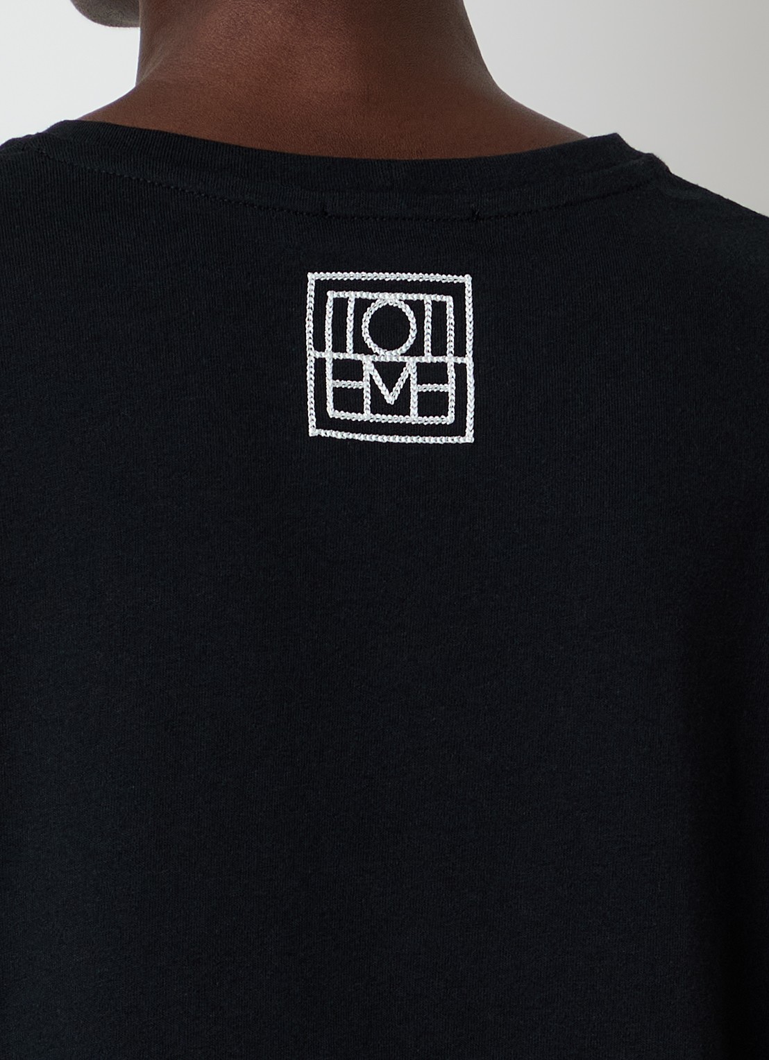 TOTEME T-shirt met ronde hals - detail 2 zwart