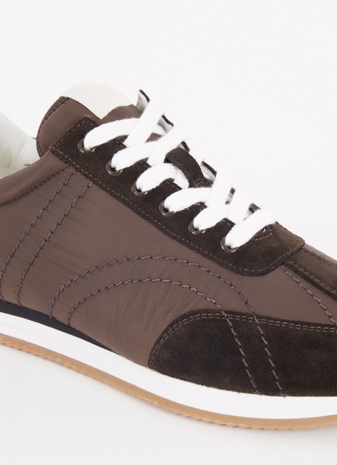 TOTEME The Sport Sneaker met suède details - detail 6 donkerbruin