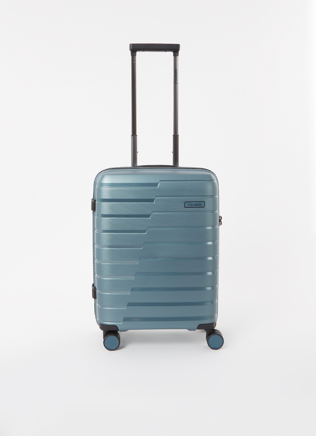 Travelite Air Base 4 Wiel trolley 55 cm - voorkant 4 blauwgrijs
