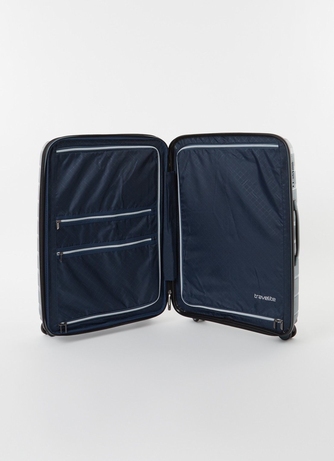Travelite Air Base 4 Wiel trolley 67 cm - detail 2 staalblauw