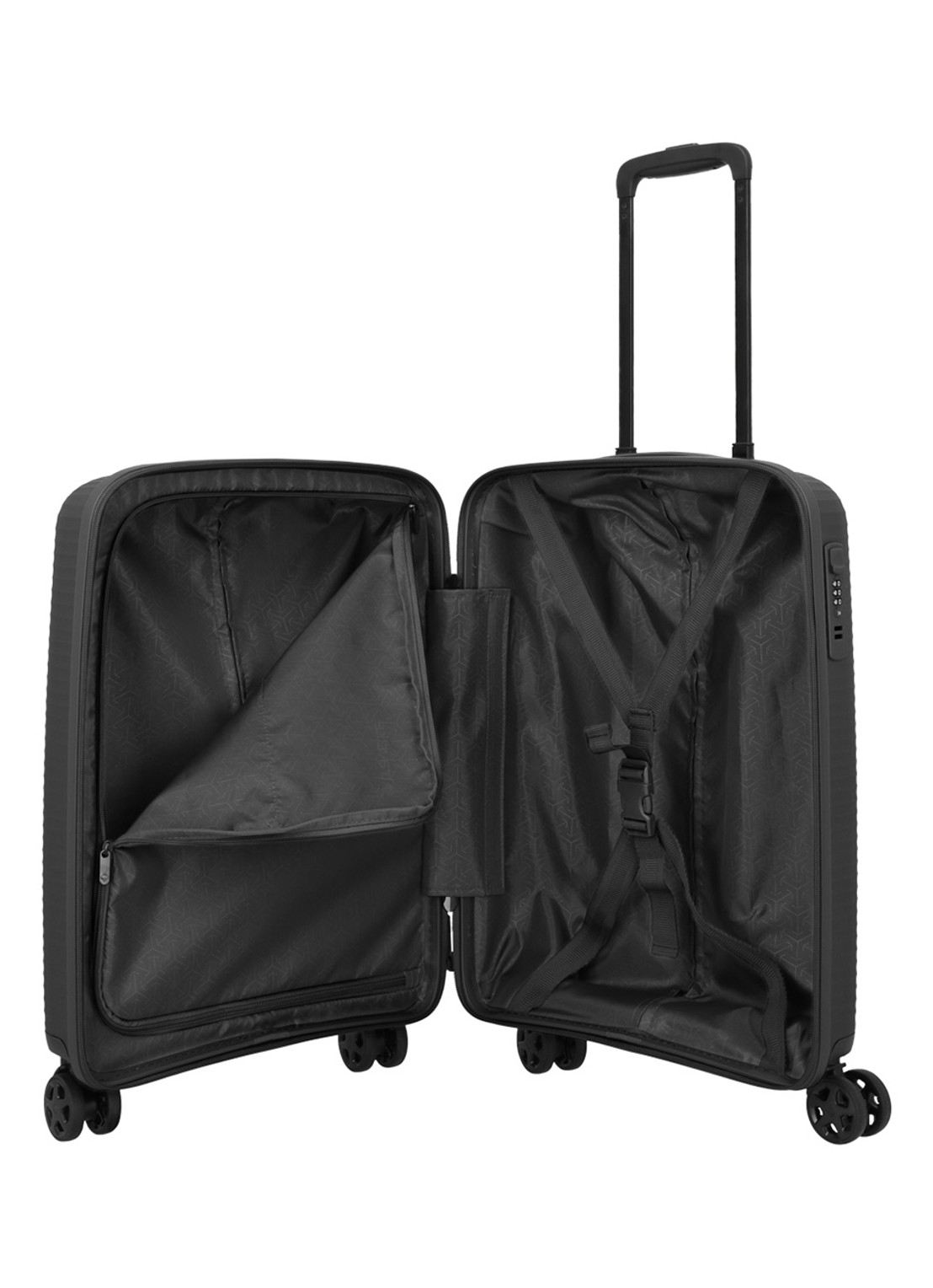 Travelite Air Stripe spinner 55 cm - detail 5 zwart