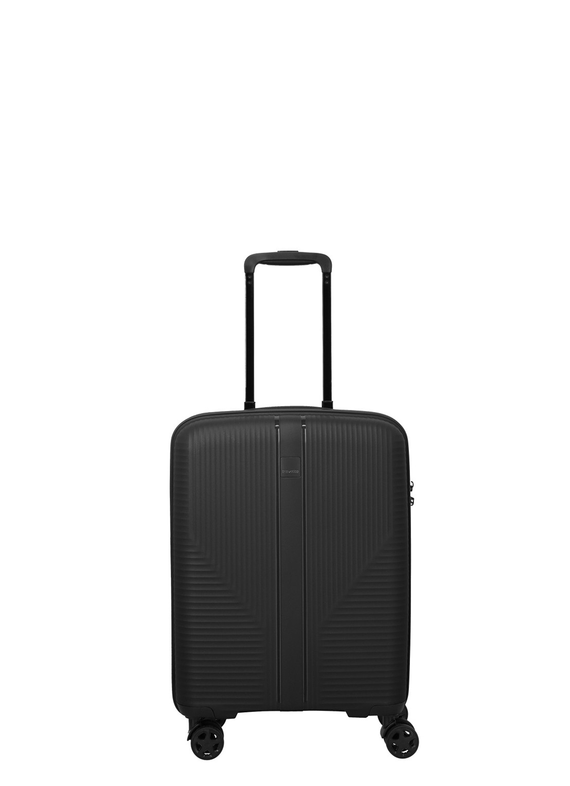 Travelite Air Stripe spinner 55 cm - voorkant 2 zwart