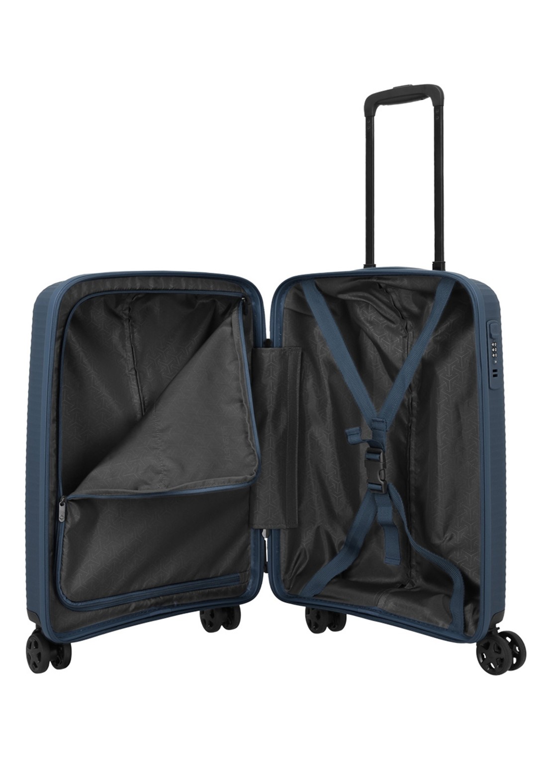Travelite Air Stripe spinner 55 cm - detail 5 donkerblauw