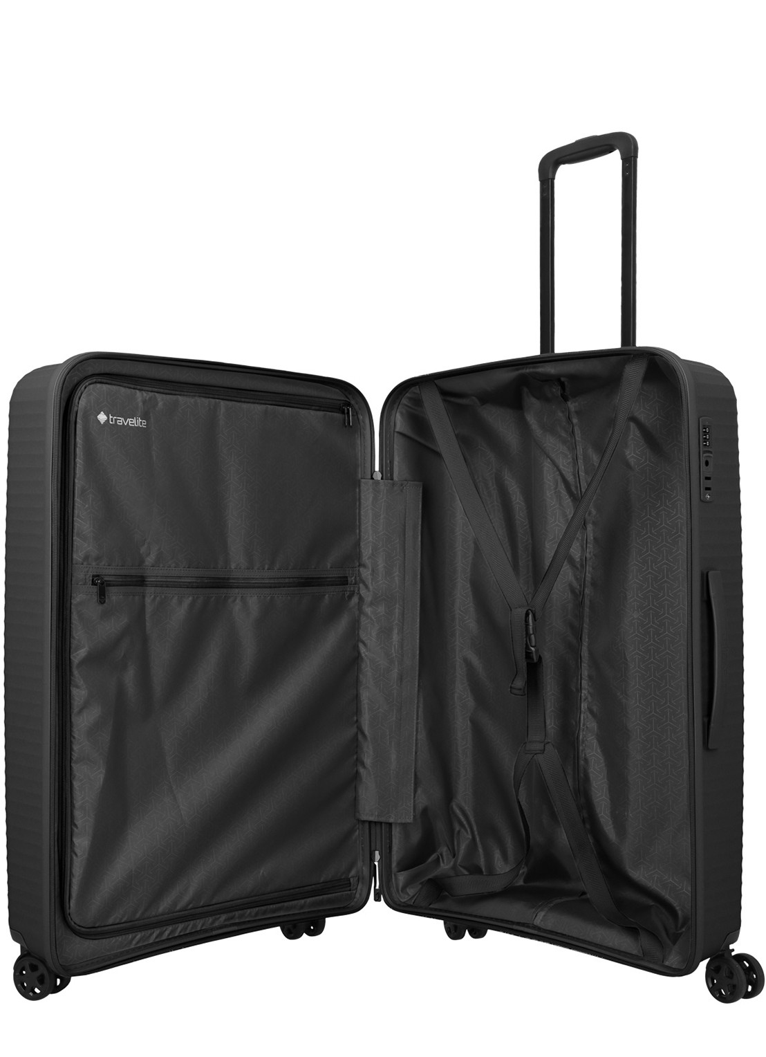 Travelite Air Stripe spinner 77 cm - detail 5 zwart