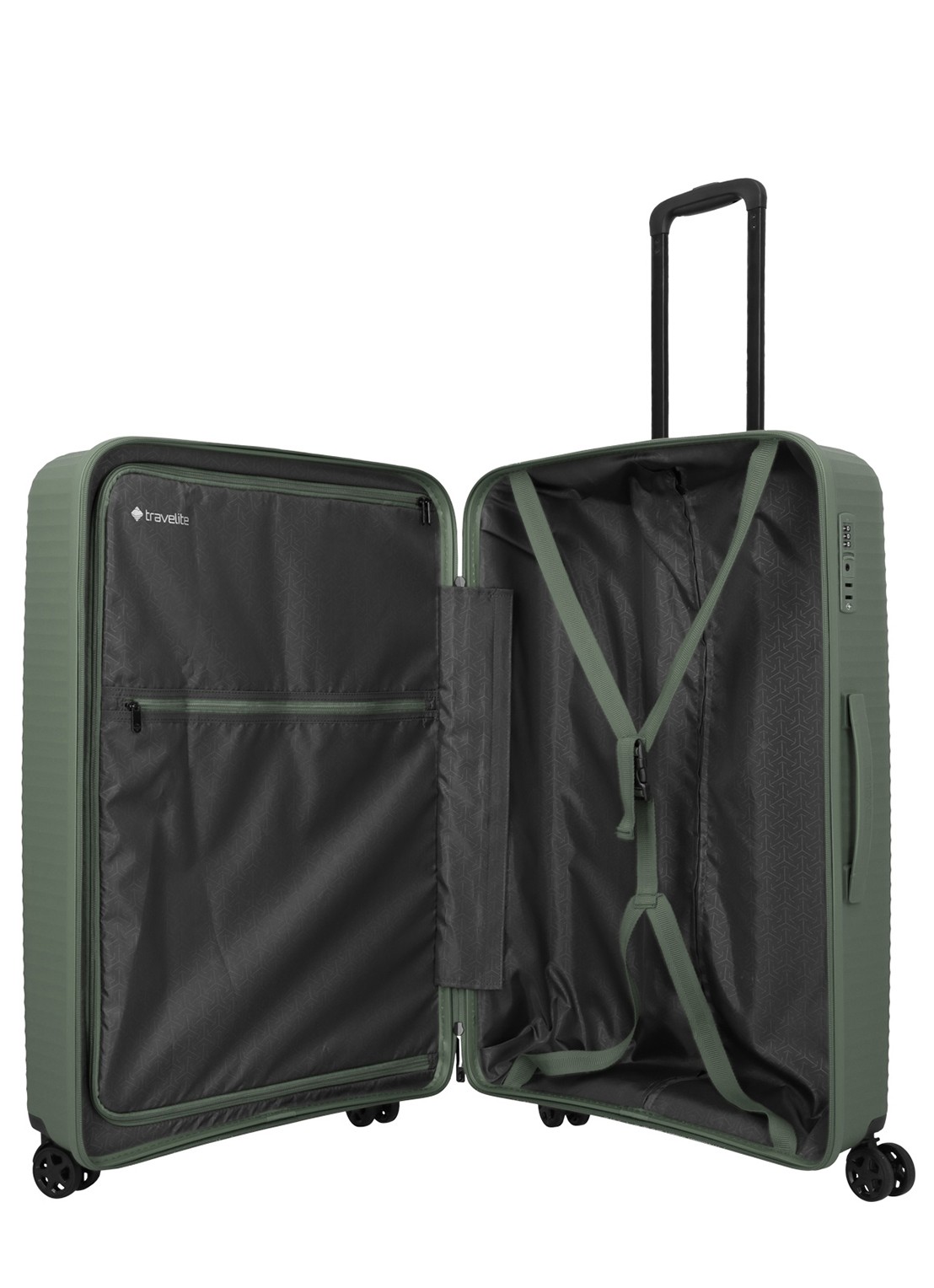 Travelite Air Stripe spinner 77 cm - detail 4 groen