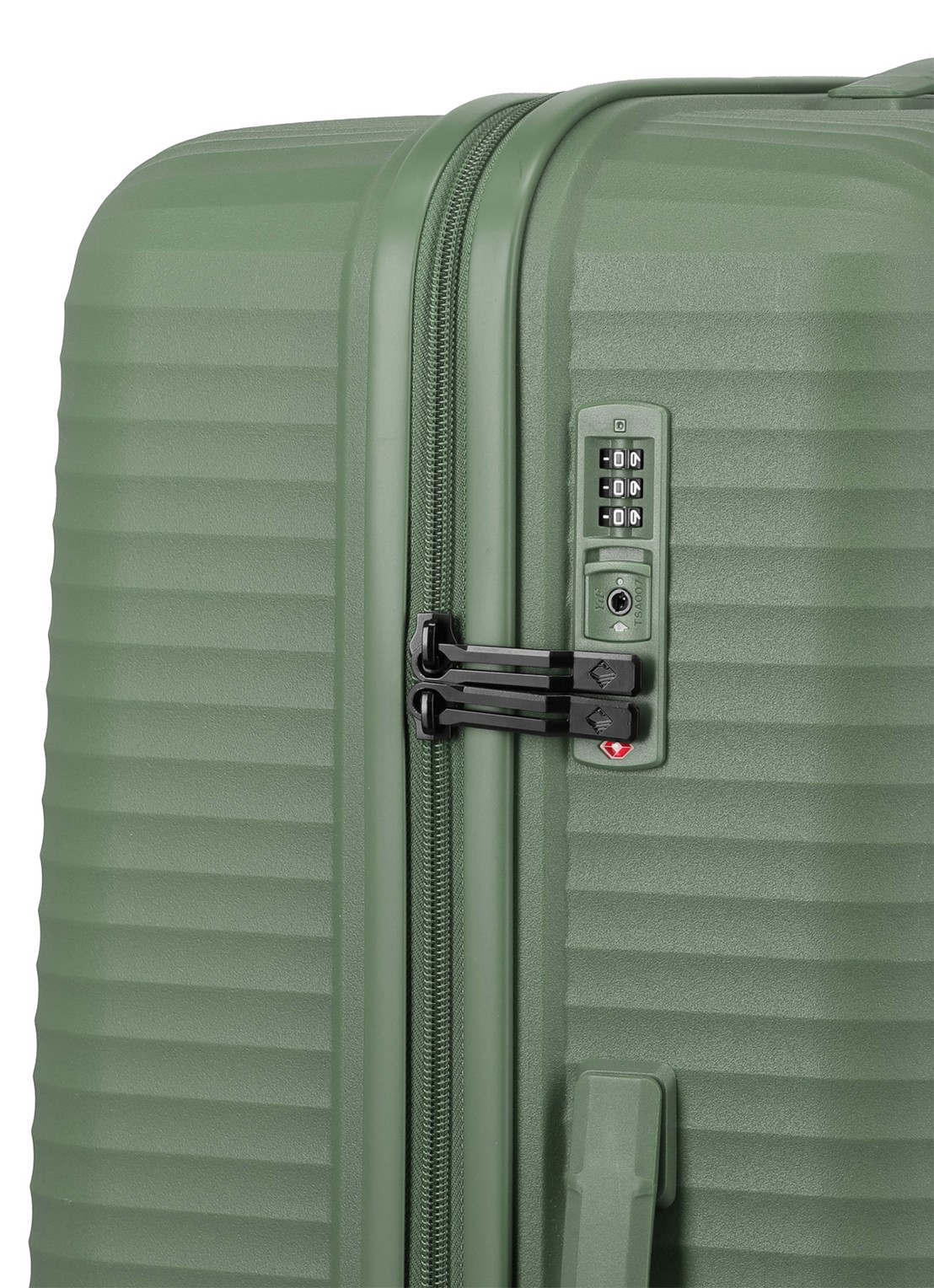 Travelite Air Stripe spinner 77 cm - voorkant 2 groen