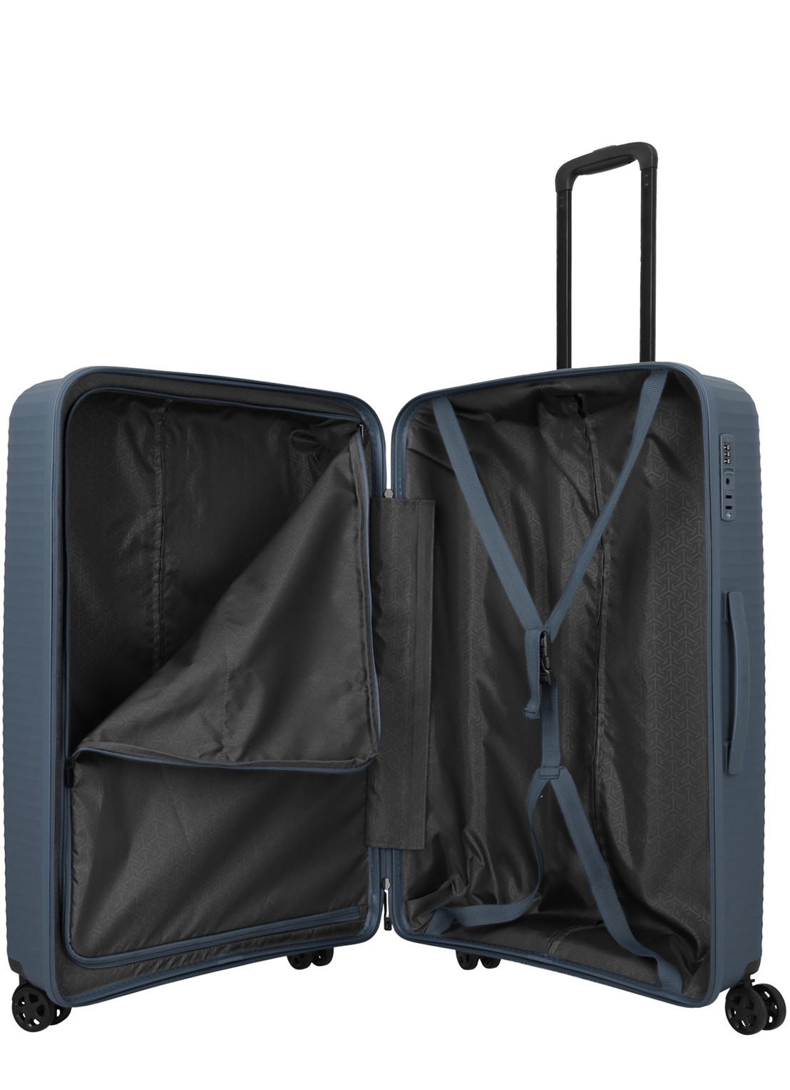 Travelite Air Stripe spinner 77 cm - detail 3 donkerblauw