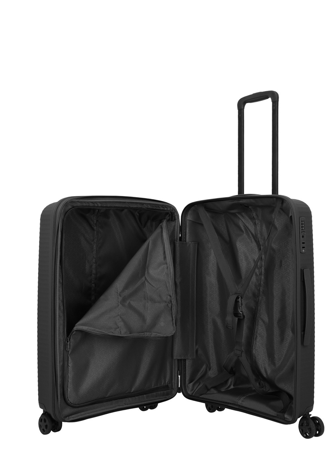 Travelite Air Stripe vergrootbare spinner 66 cm - detail 5 zwart