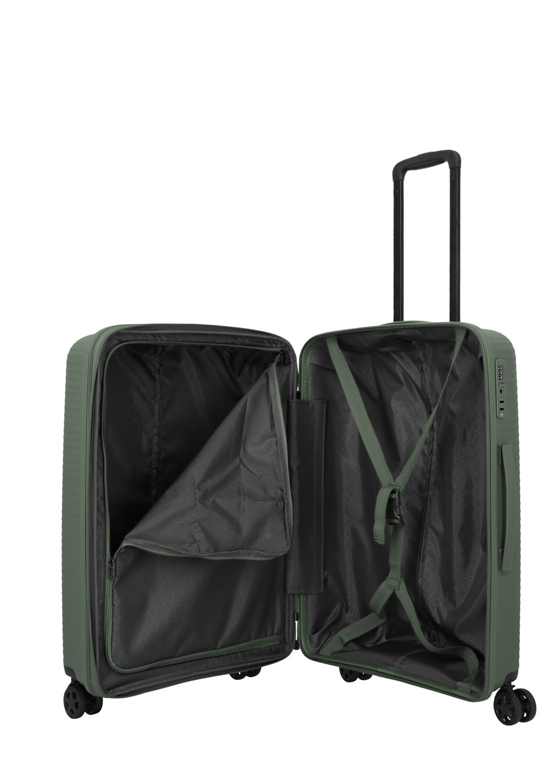 Travelite Air Stripe vergrootbare spinner 66 cm - detail 3 groen