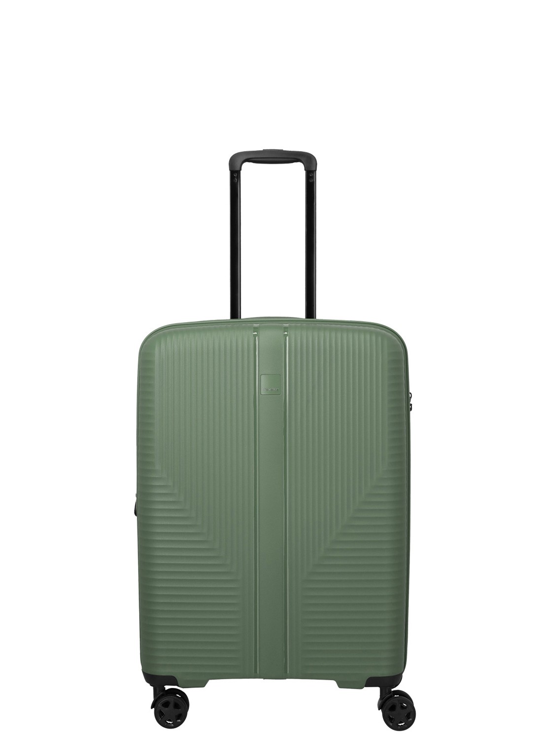Travelite Air Stripe vergrootbare spinner 66 cm - voorkant 6 groen