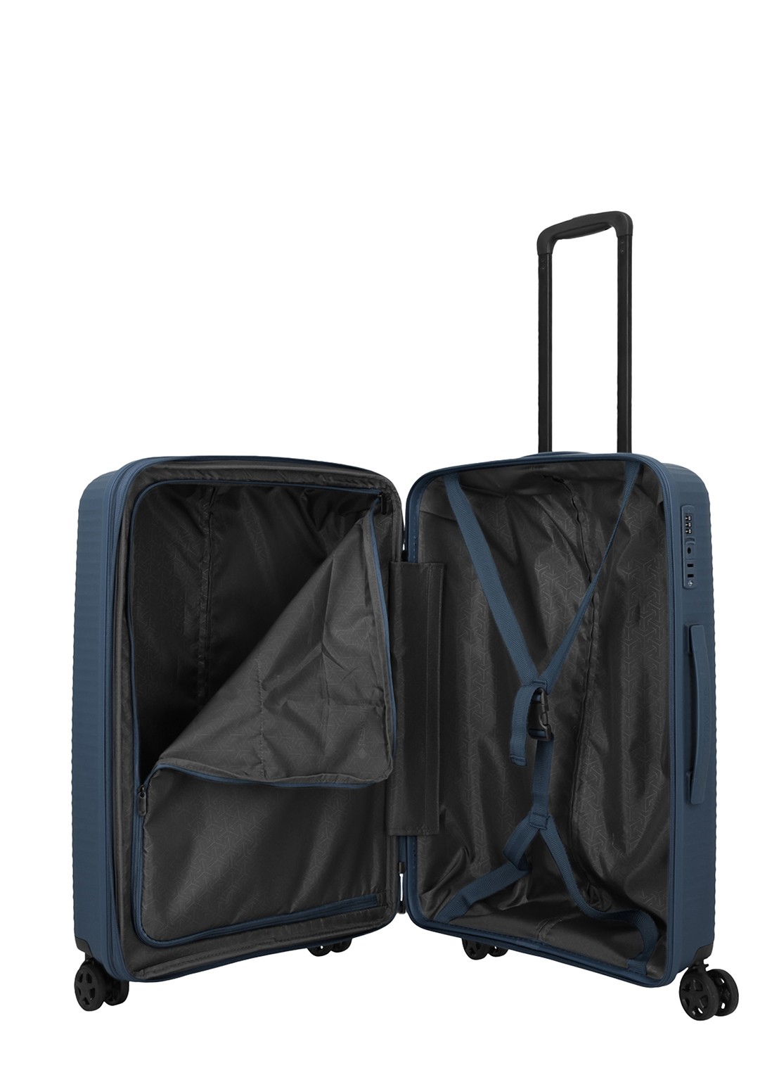 Travelite Air Stripe vergrootbare spinner 66 cm - detail 5 donkerblauw