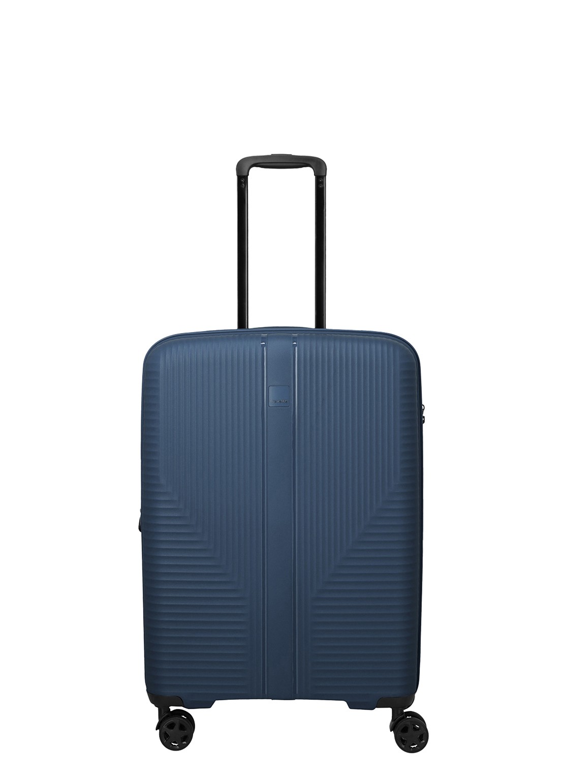 Travelite Air Stripe vergrootbare spinner 66 cm - voorkant 2 donkerblauw
