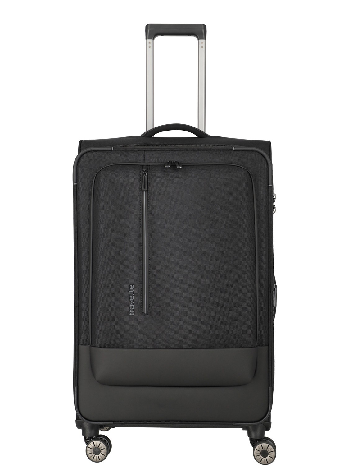 Travelite Crosslite 5.0 L vergrootbare spinner 77 cm - voorkant zwart