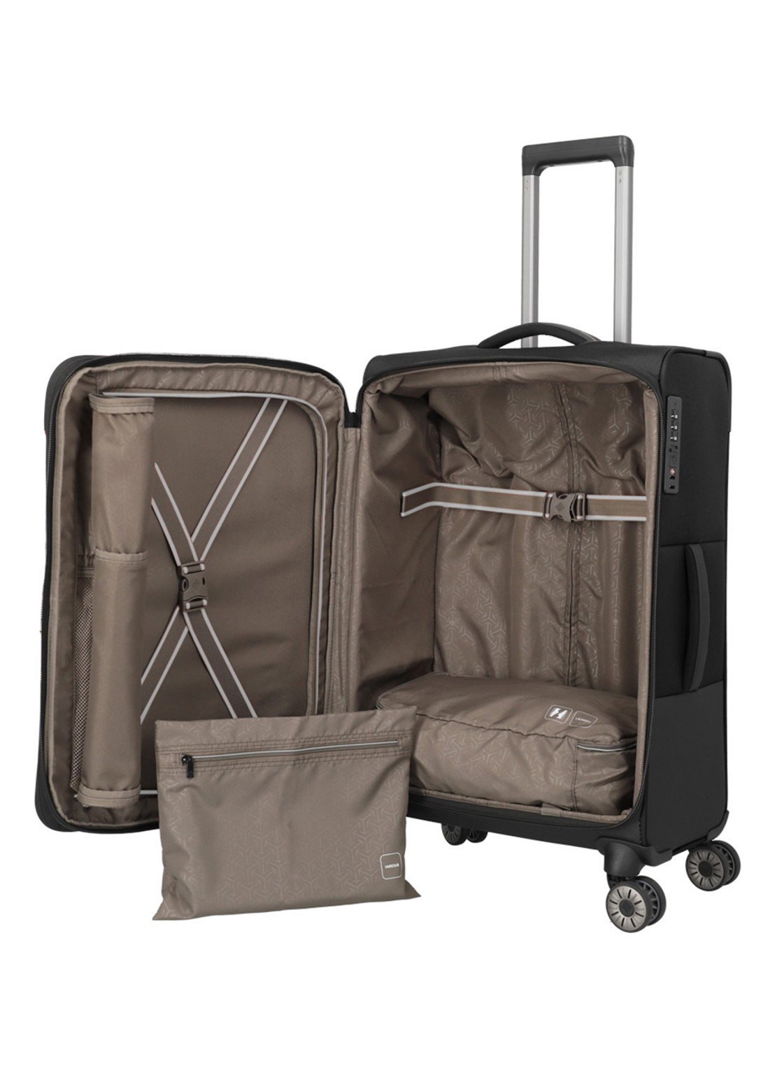 Travelite Crosslite 5.0 M vergrootbare spinner 66 cm - detail 2 zwart
