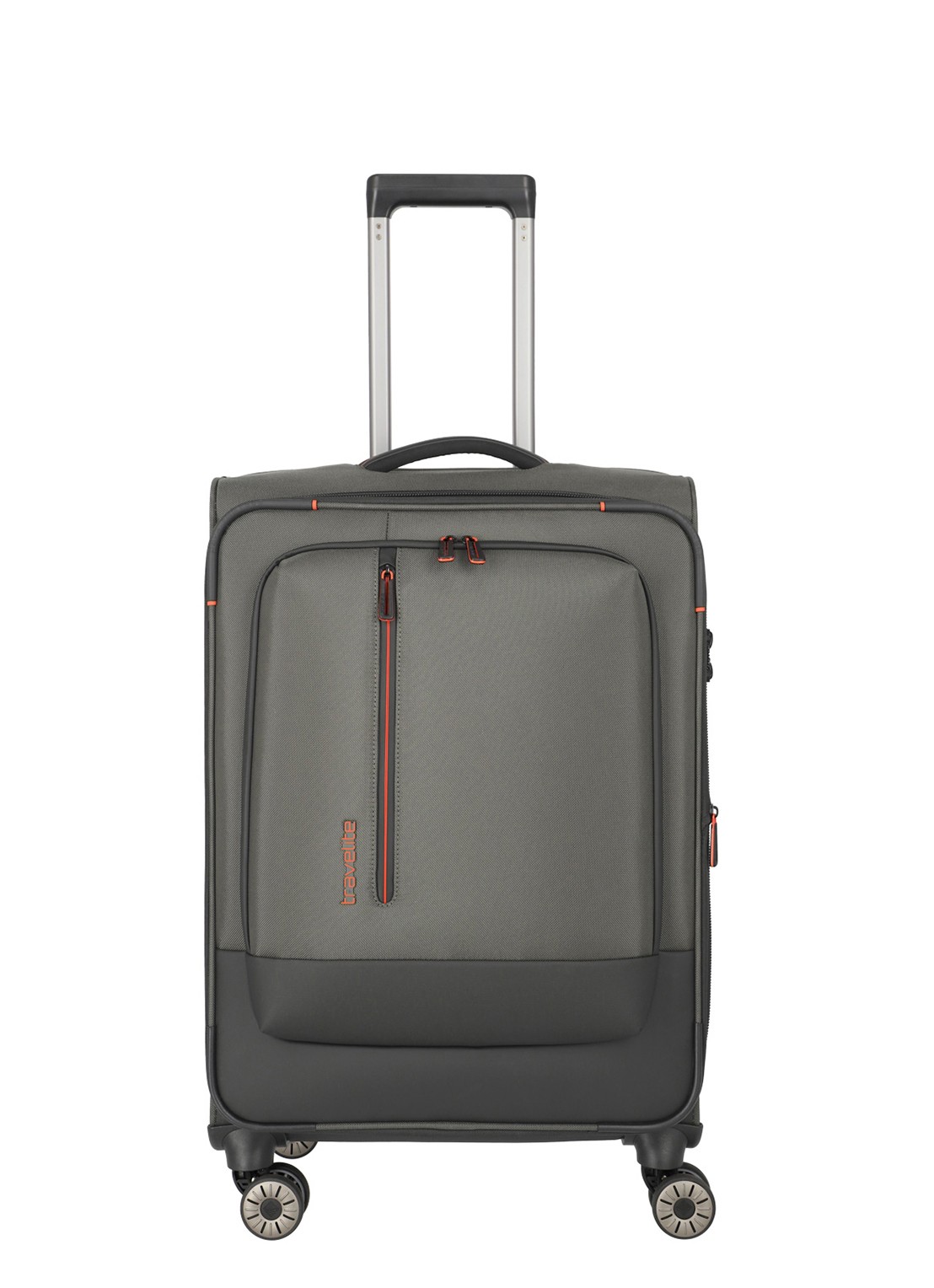 Travelite Crosslite 5.0 M vergrootbare spinner 66 cm - voorkant 2 olijfgroen
