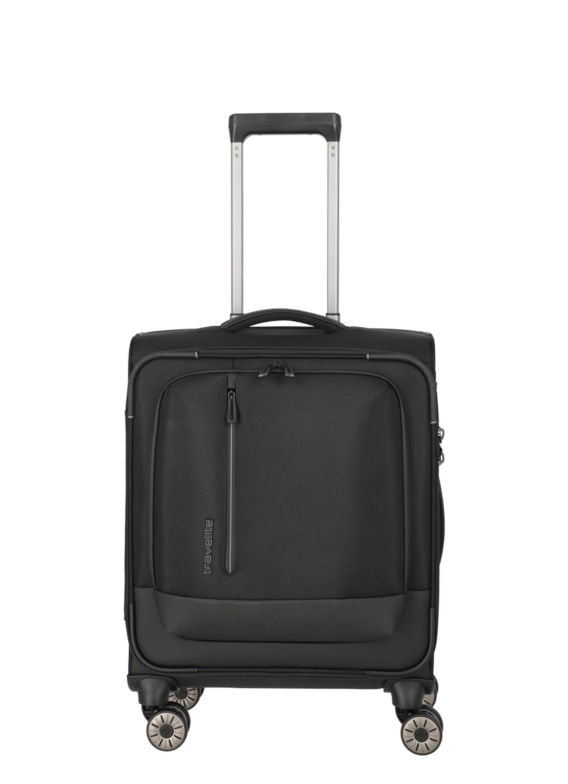 Travelite Crosslite 5.0 S spinner 55 cm - voorkant 3 zwart