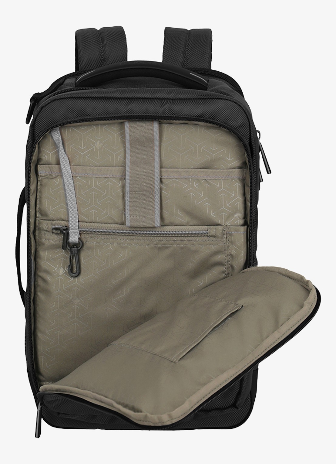 Travelite Crosslite underseater rugzak met 15 inch laptopvak - voorkant 2 zwart