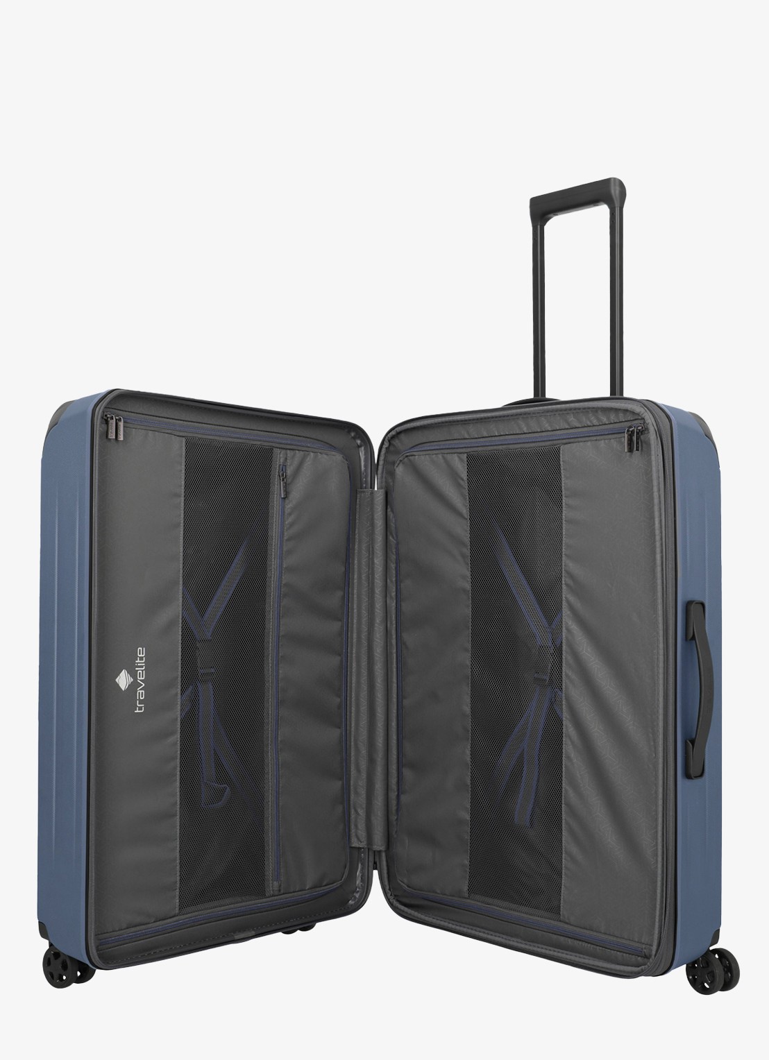 Travelite Dynamiic L vergrootbare spinner 76 cm - voorkant 3 groen