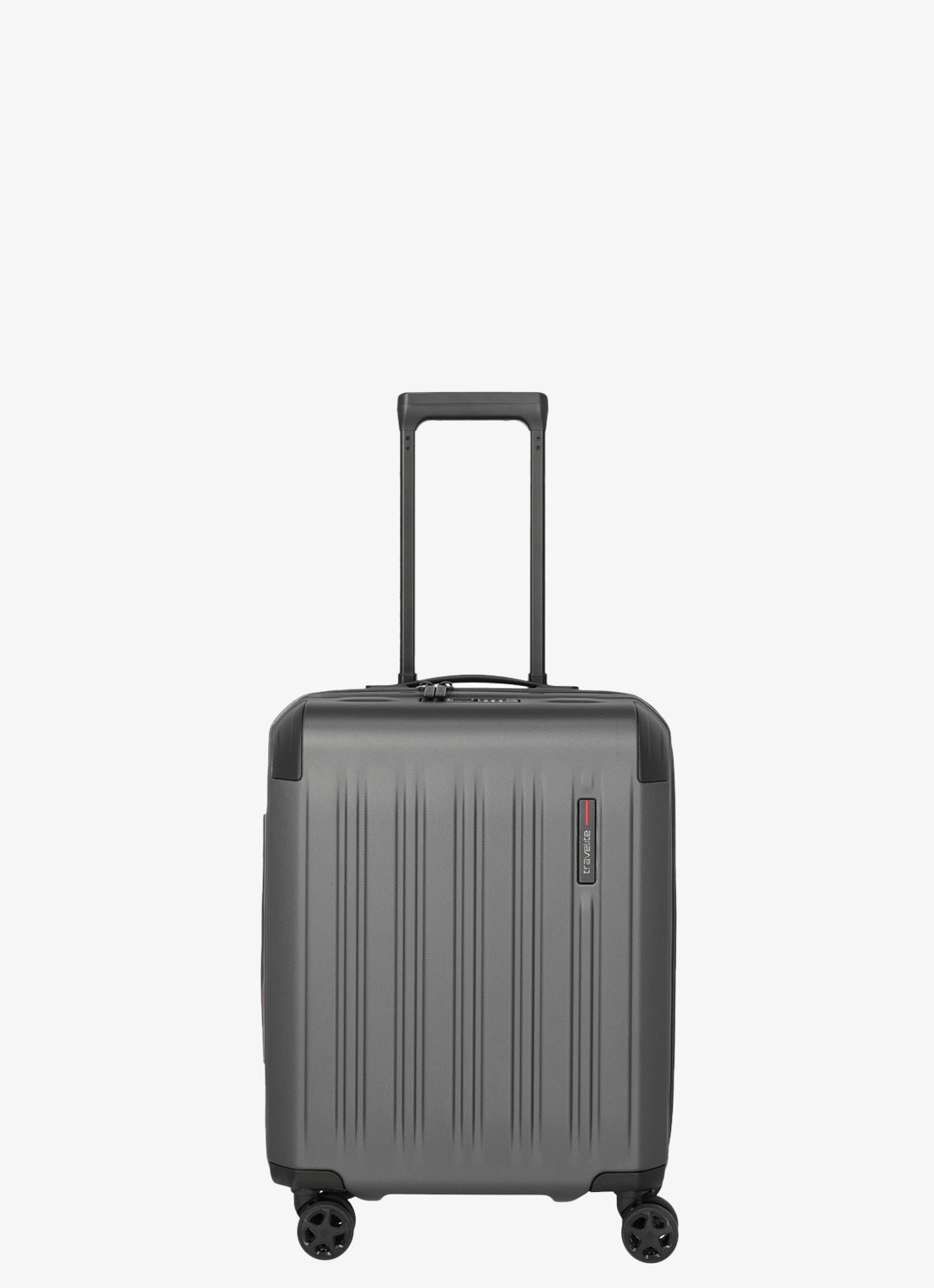 Travelite Dynamiic S vergrootbare spinner 55 cm - voorkant grijs