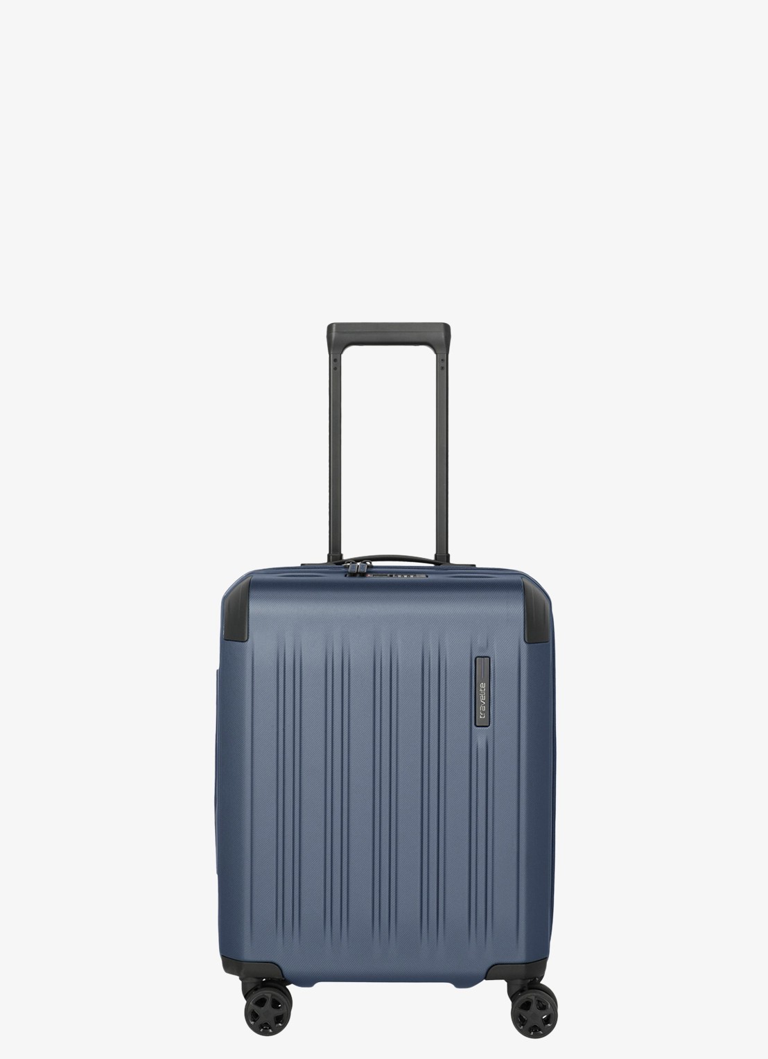 Travelite Dynamiic S vergrootbare spinner 55 cm - voorkant donkerblauw